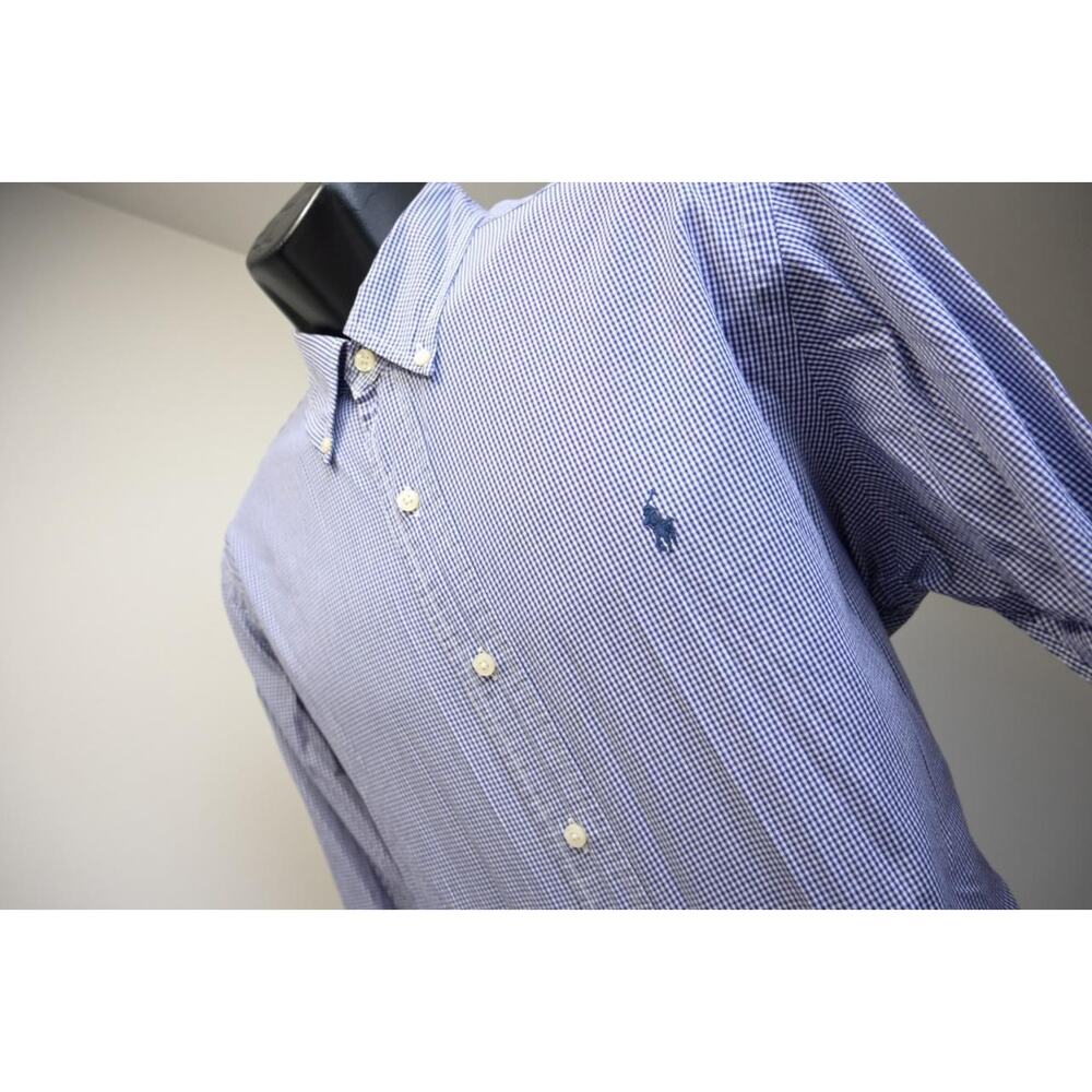 Polo Ralph Lauren Dress Shirt Classic Long Sleeve Plaid Mens Size 16 34/35 Large
